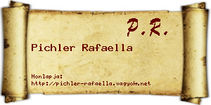 Pichler Rafaella névjegykártya